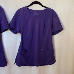 Cherokee Infinity Purple Scrub Top Size Medium